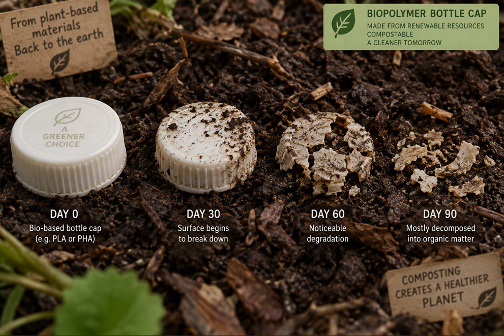 seaweed biopolymers decomposing as compost