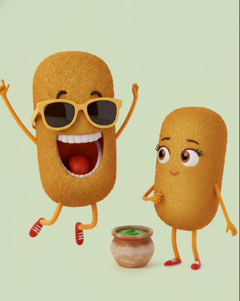 seaweed croquette cartoon